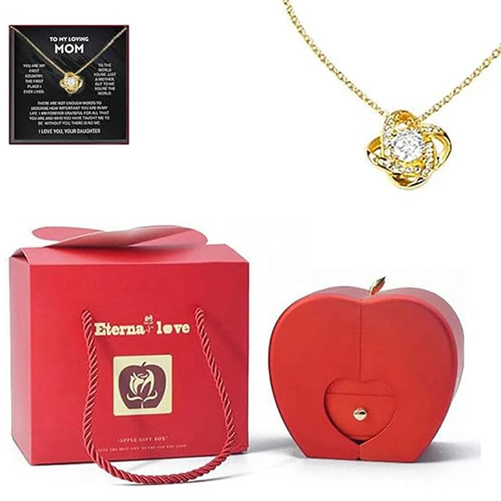 Eternal Rose Necklace Apple Box