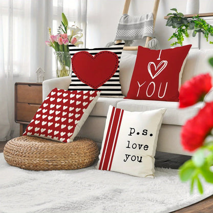 Valentine's Day Pillowcase Love Pattern Sofa Cushion Cover