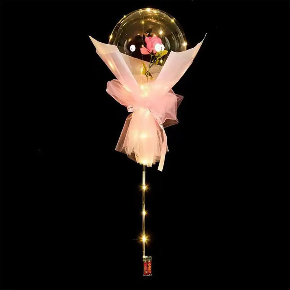 LED Luminous Balloon Rose Bouquet