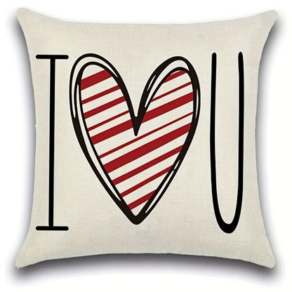 Valentine’s Day Pillowcase I LOVE U Cushion Cover