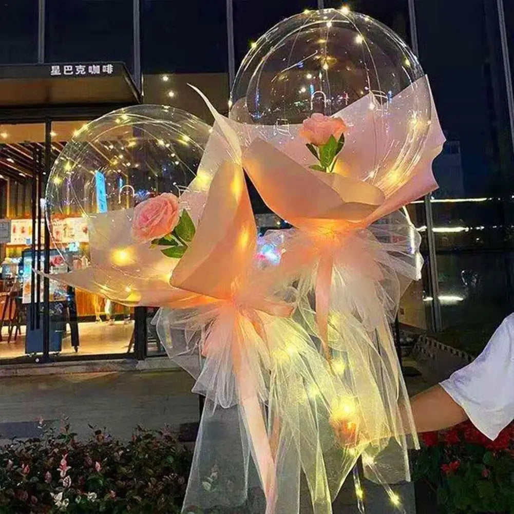 LED Luminous Balloon Rose Bouquet