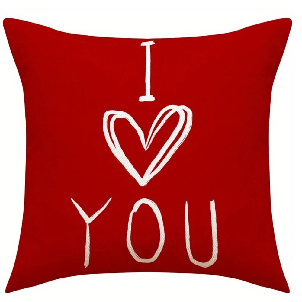 Valentine's Day Pillowcase Love Pattern Sofa Cushion Cover