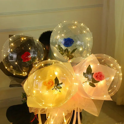 20-Inch LED Bobo Balloon with Roses