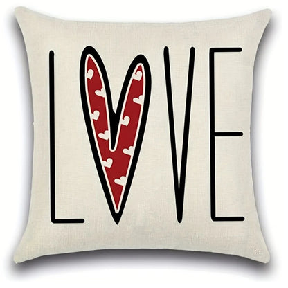 Valentine’s Day Pillowcase I LOVE U Cushion Cover