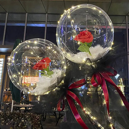 20-Inch LED Bobo Balloon with Roses