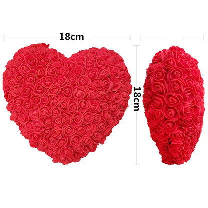 Romantic 18cm Red PE Rose Heart