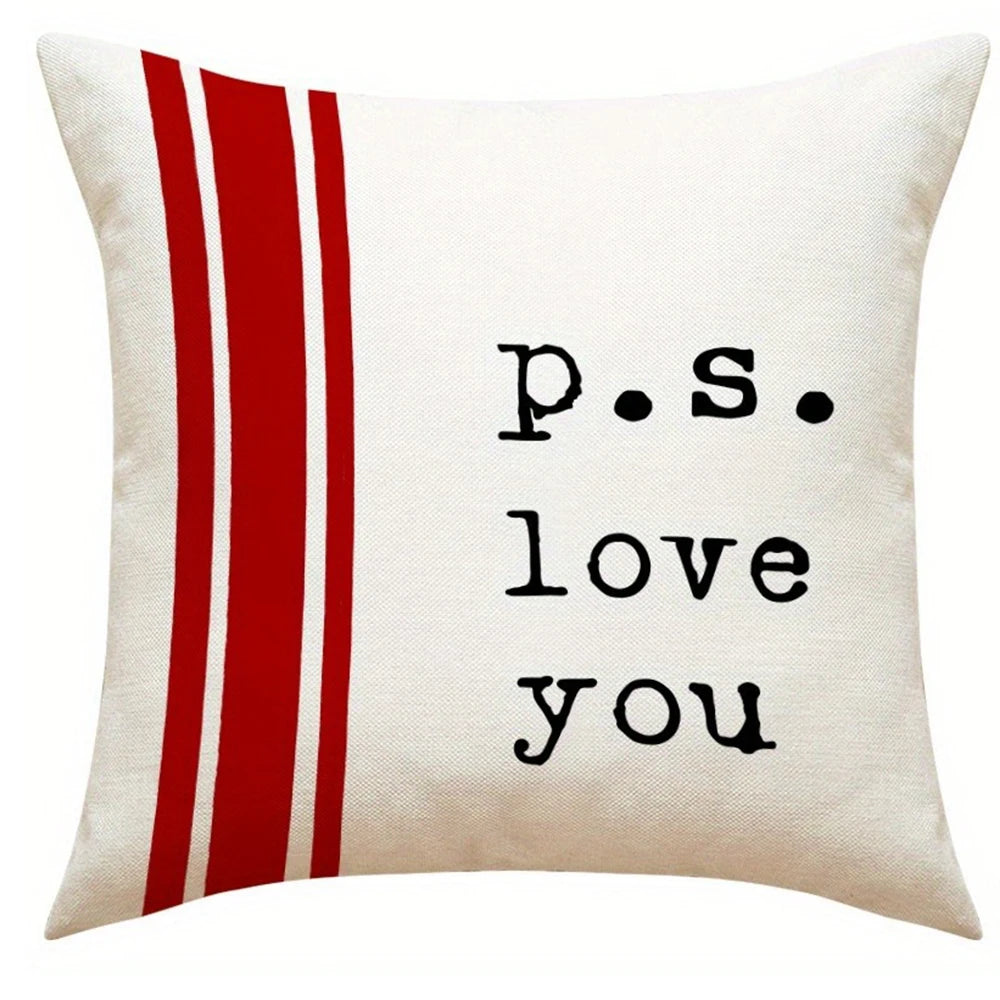 Valentine's Day Pillowcase Love Pattern Sofa Cushion Cover