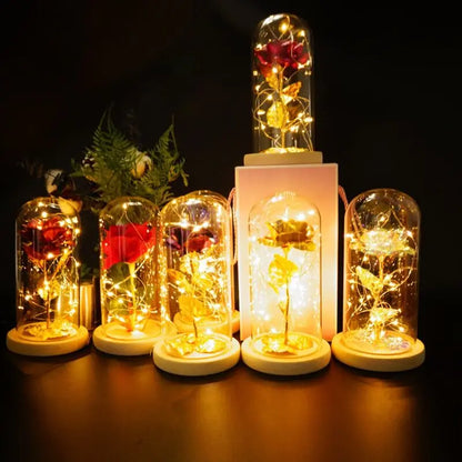 Gold Foil Rose LED Night Light