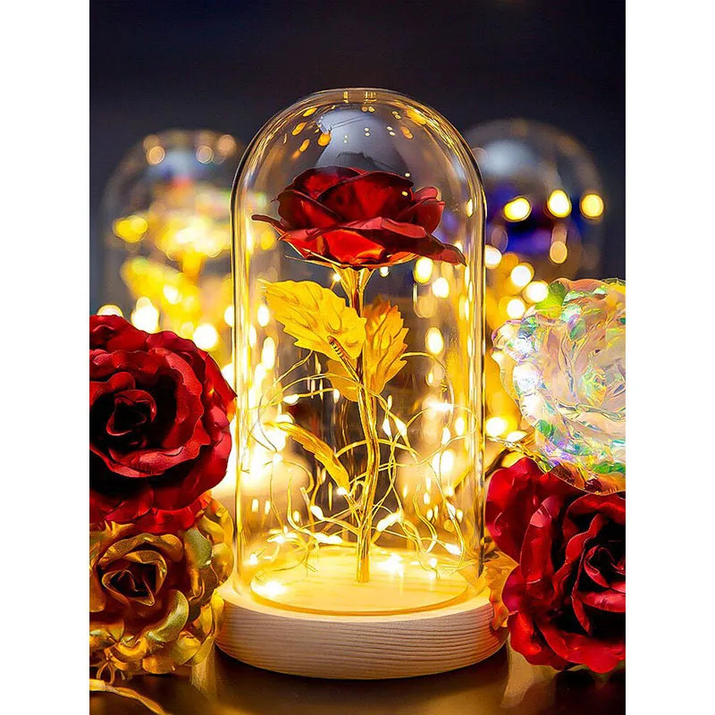 Gold Foil Rose LED Night Light