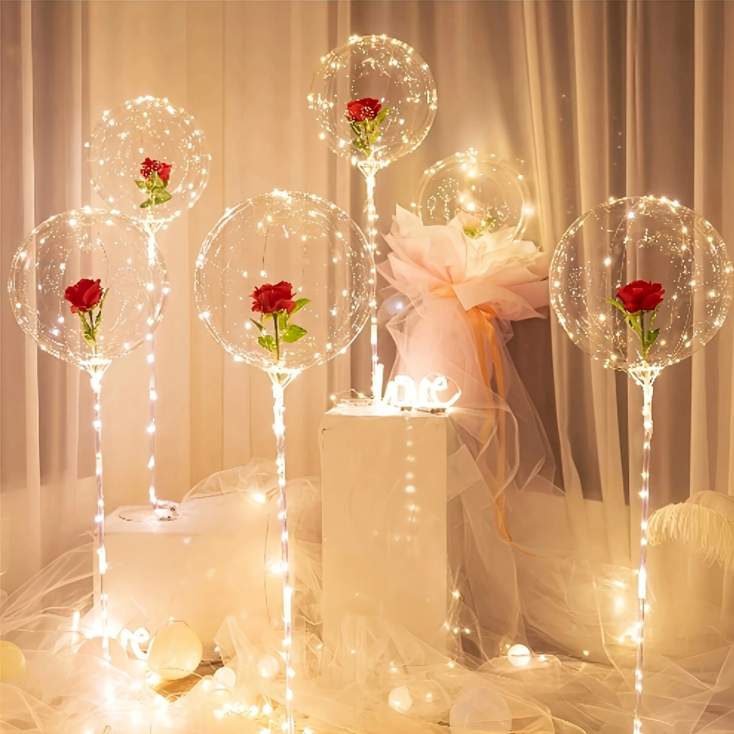 4pcs Rose LED Light String